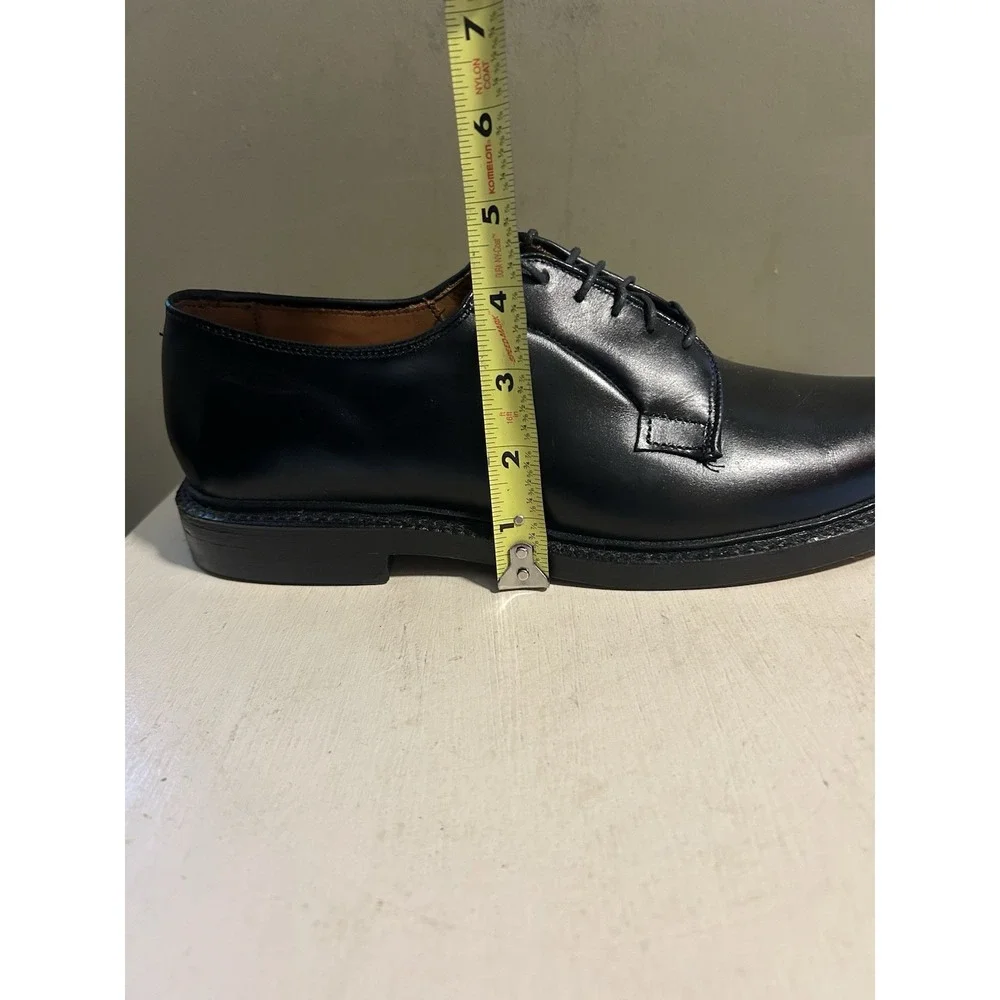Allen Edmonds Leeds Black Plain Toe Derby Dress Shoes Mens Sz 11D Formal Luxury